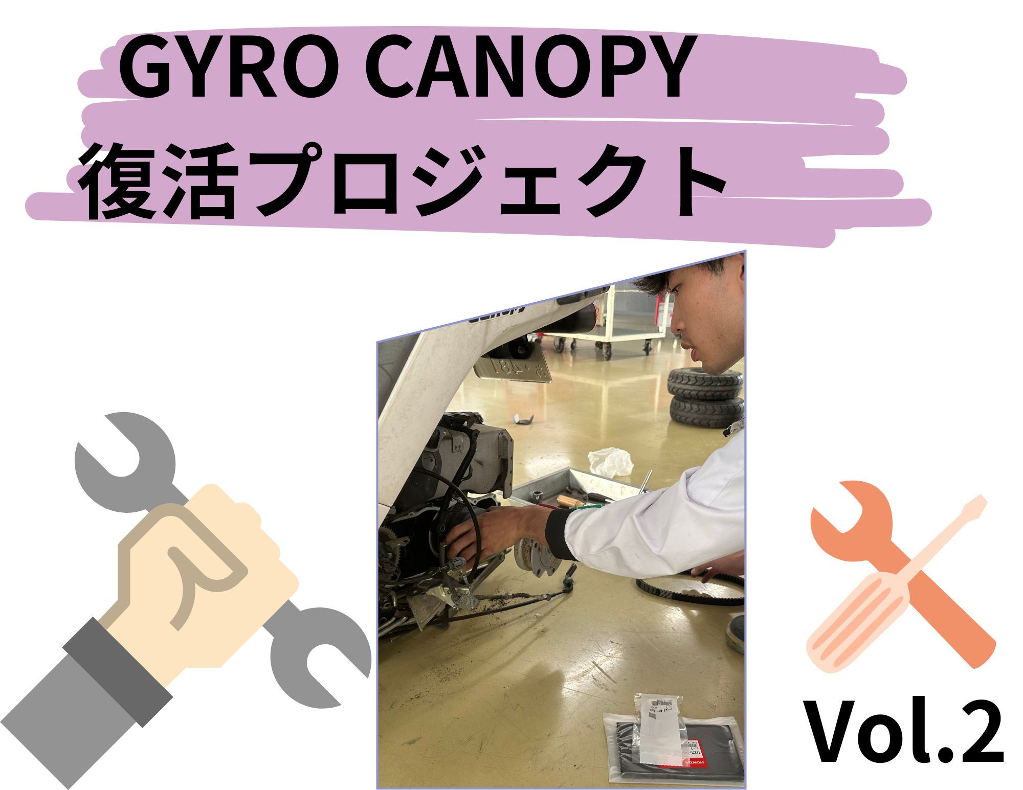 【復活プロジェクト➁】大阪狭山市からのご依頼：GYRO CANOPY（3+1）の修理１