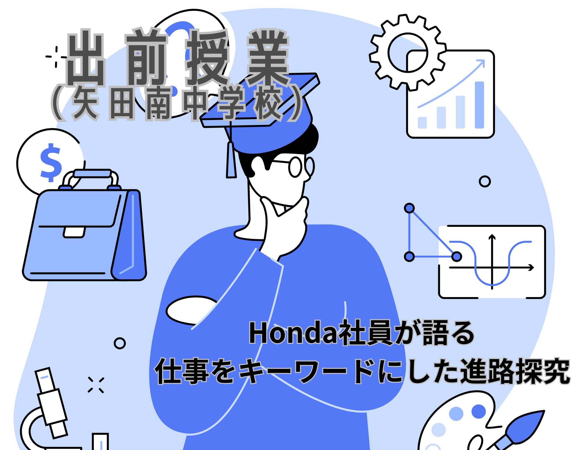 【出前授業】大阪市立矢田南中学校２年生への「進路探究授業」の実施